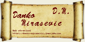 Danko Mirašević vizit kartica